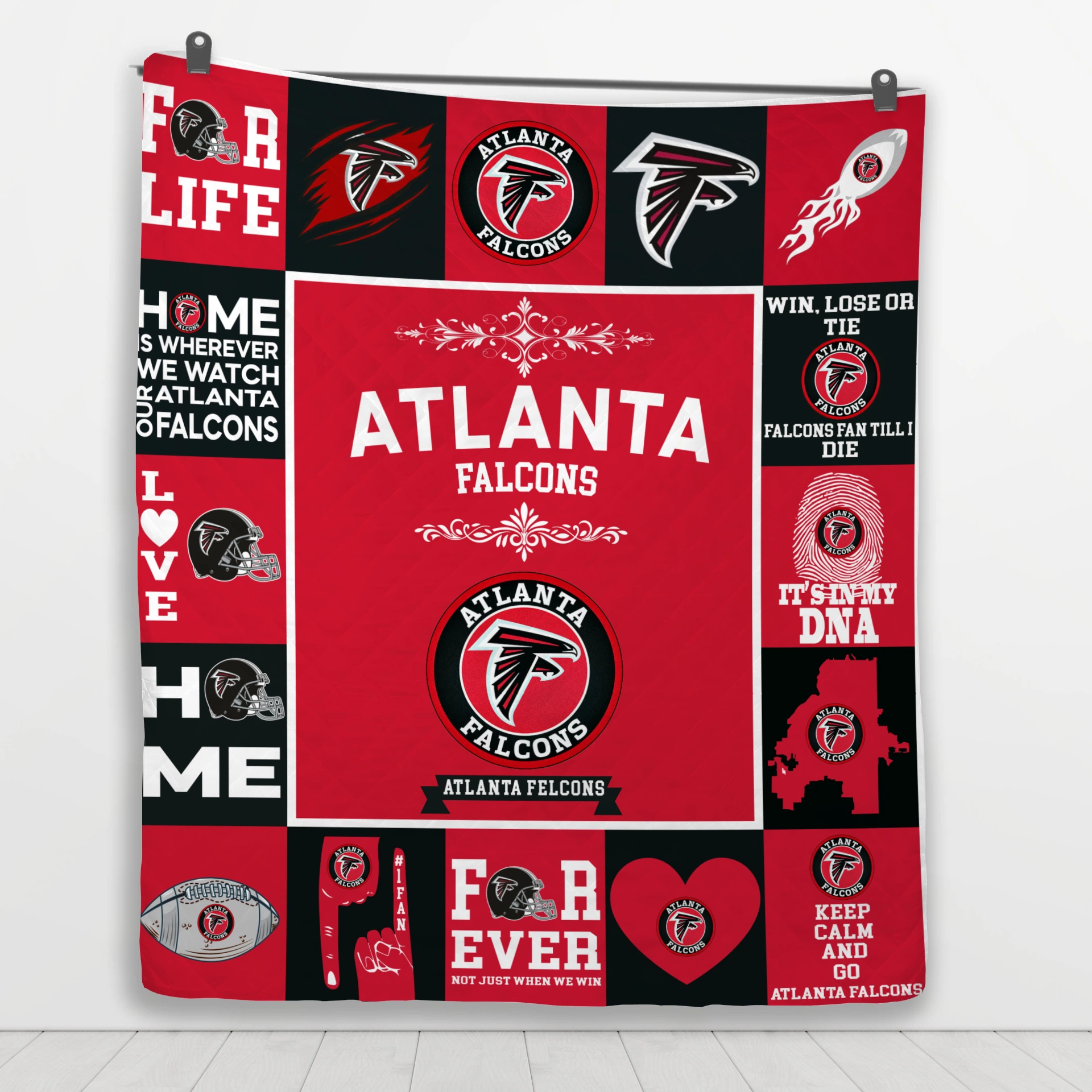 Atlanta Falcons Fan Pride Quilt Blanket - Image 2