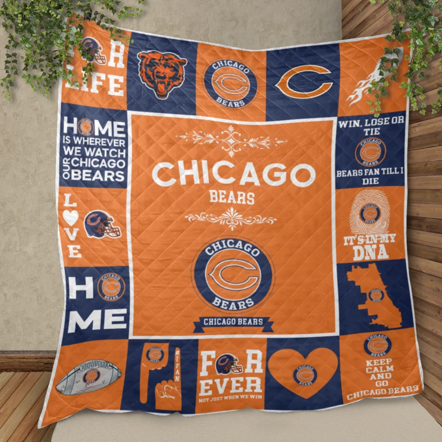 Chicago Bears Fan Pride Quilt Blanket - Image 2