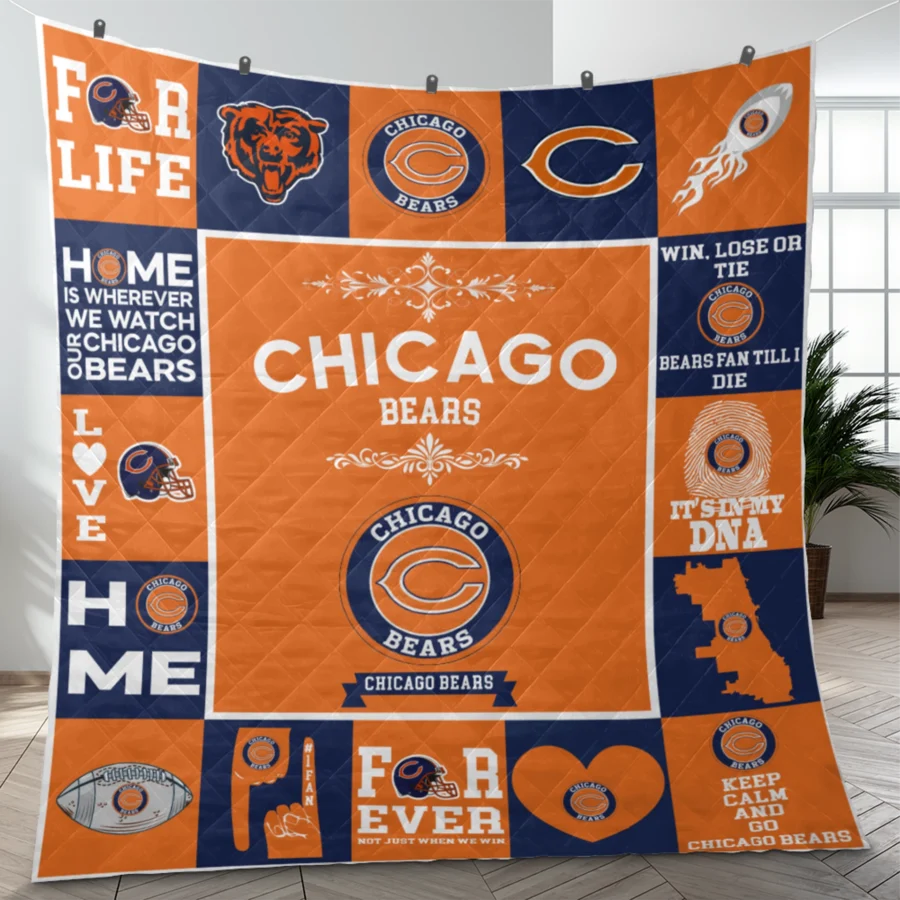 Chicago Bears Fan Pride Quilt Blanket - Image 3