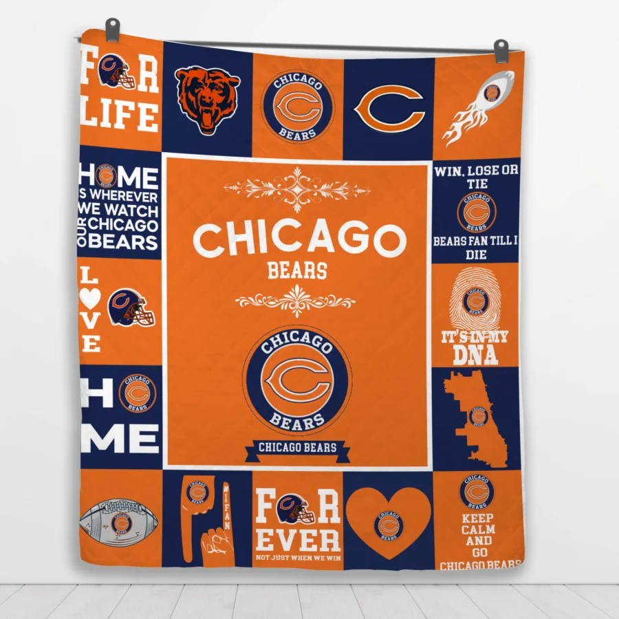 Chicago Bears Fan Pride Quilt Blanket - Image 4