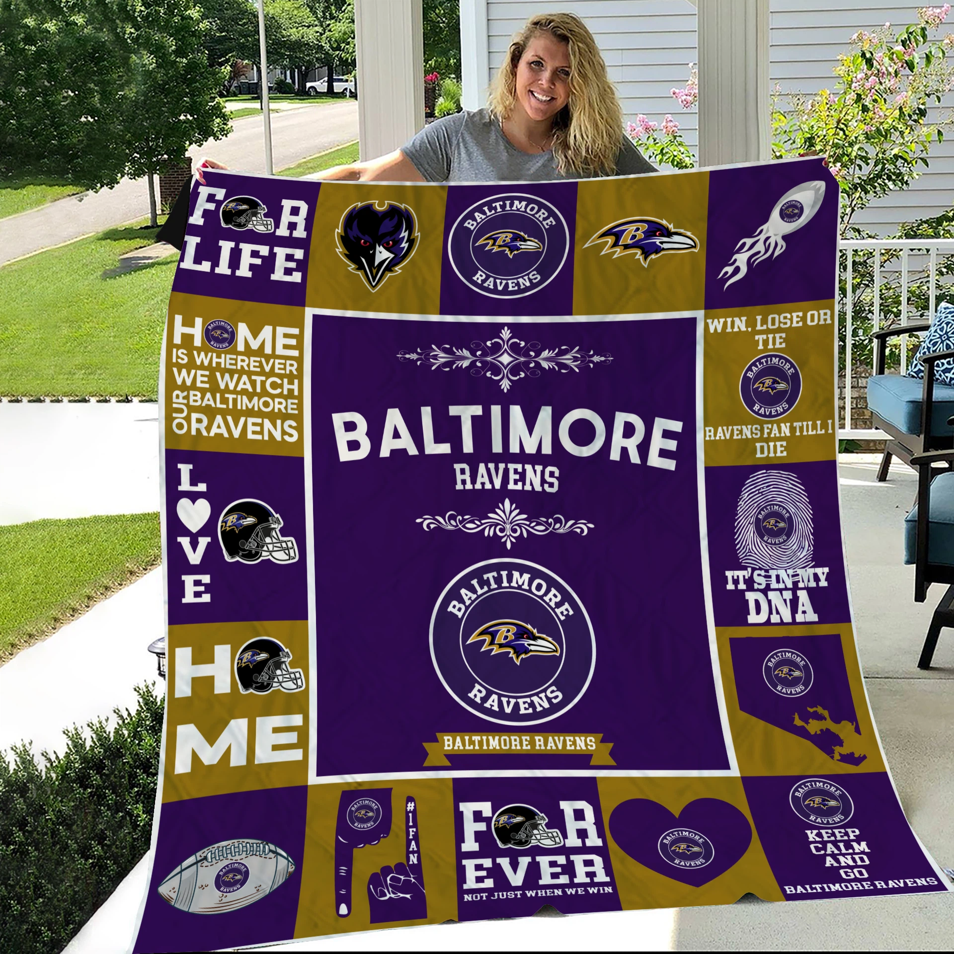 Baltimore Ravens Fan Pride Quilt Blanket
