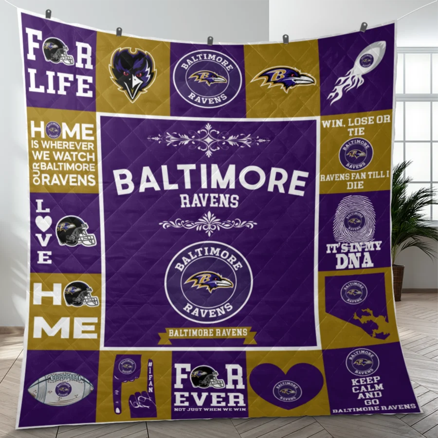 Baltimore Ravens Fan Pride Quilt Blanket - Image 3