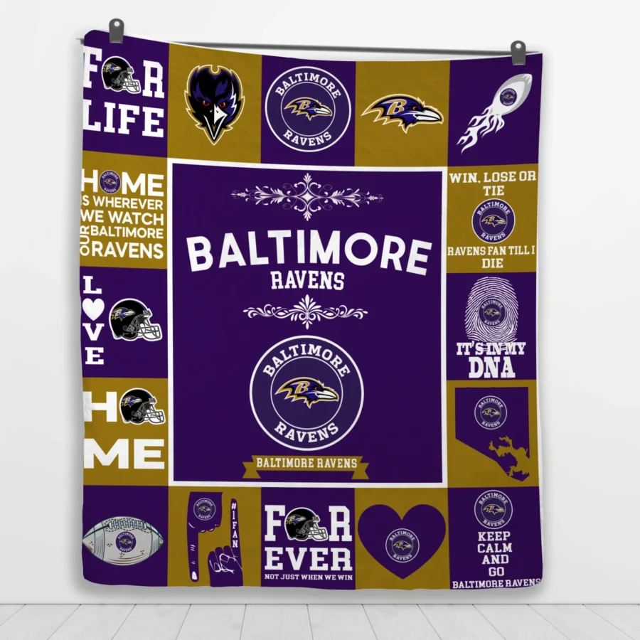 Baltimore Ravens Fan Pride Quilt Blanket - Image 4