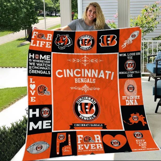 Cincinnati Bengals Fan Pride Quilt Blanket