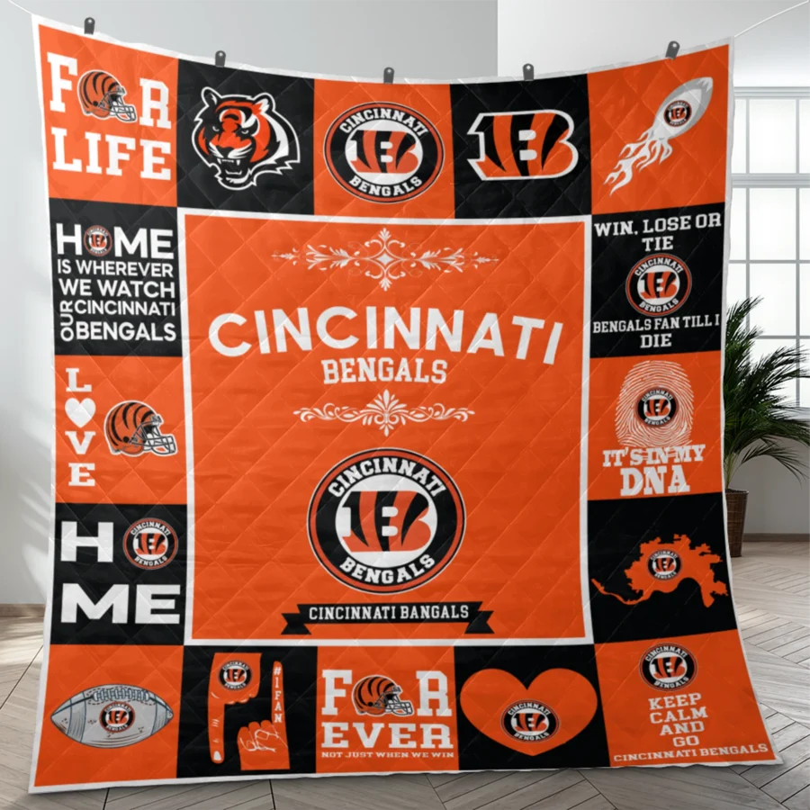 Cincinnati Bengals Fan Pride Quilt Blanket - Image 3