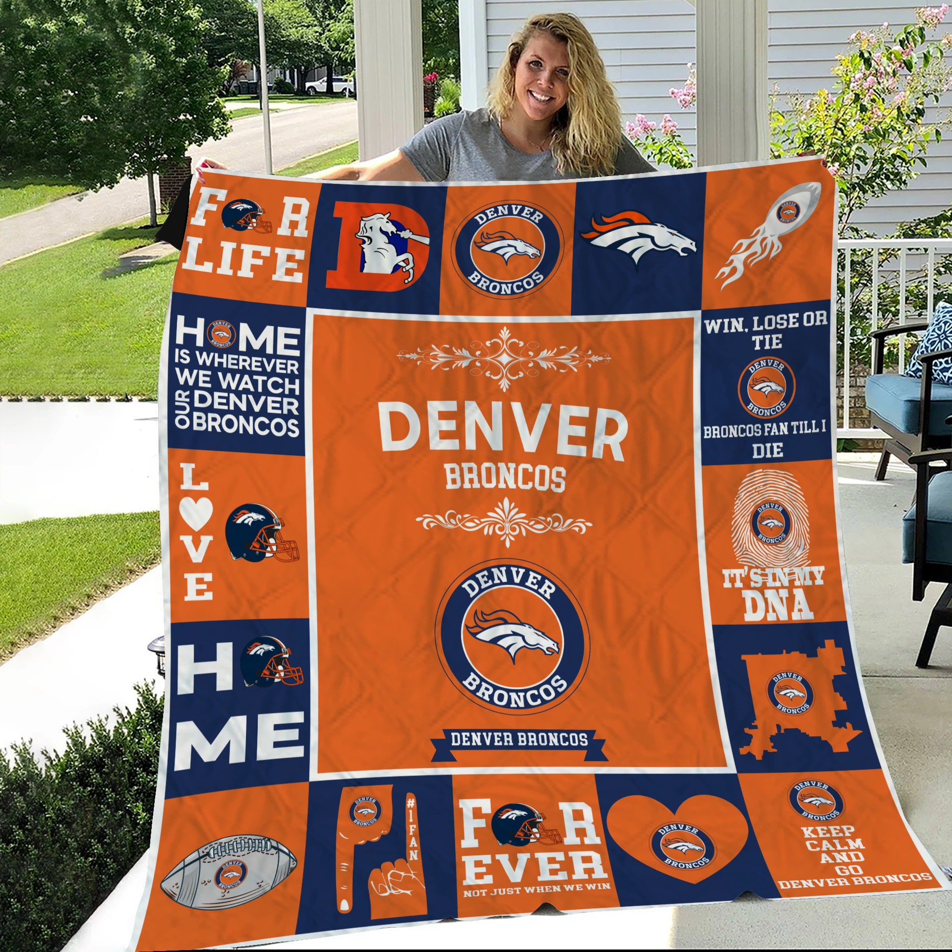 Denver Broncos Fan Pride Quilt Blanket