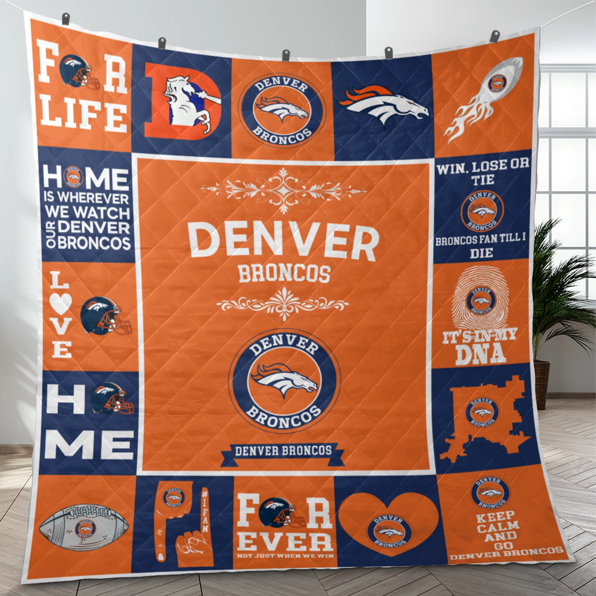 Denver Broncos Fan Pride Quilt Blanket - Image 2