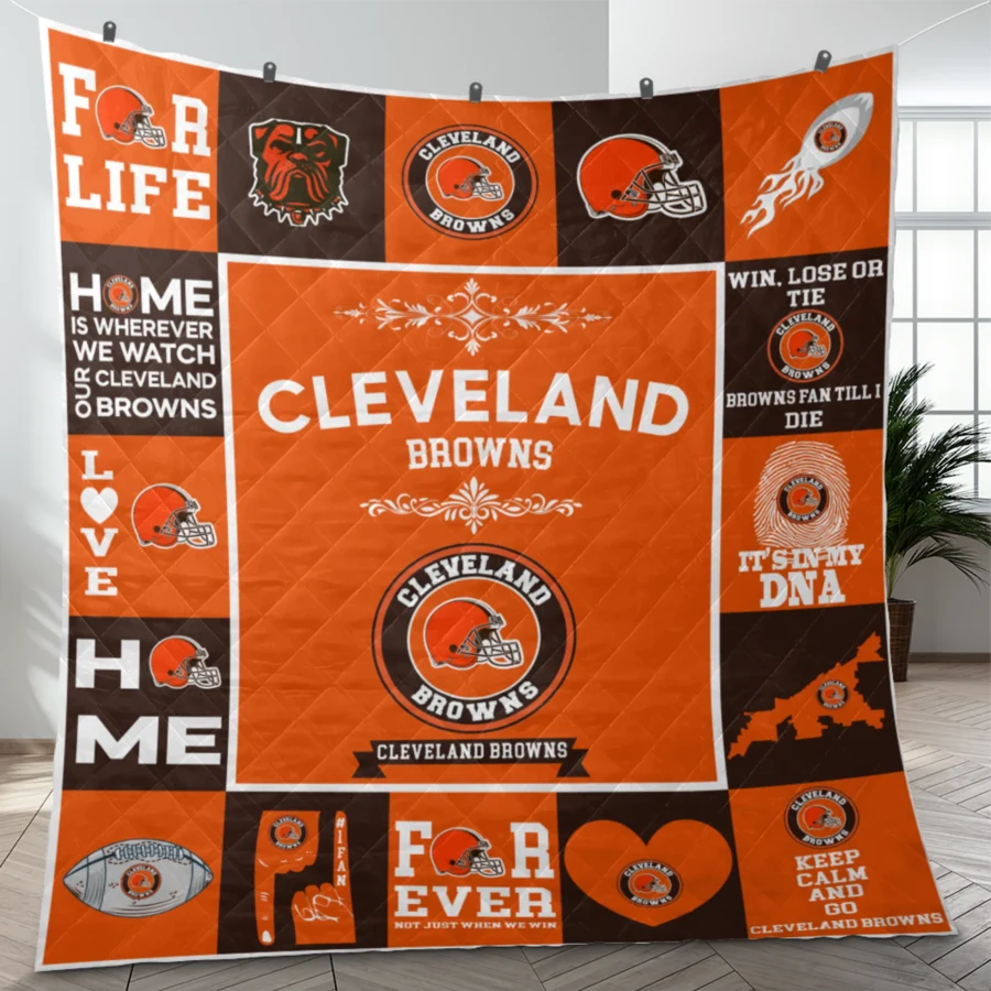 Cleveland Browns Fan Pride Quilt Blanket - Image 3