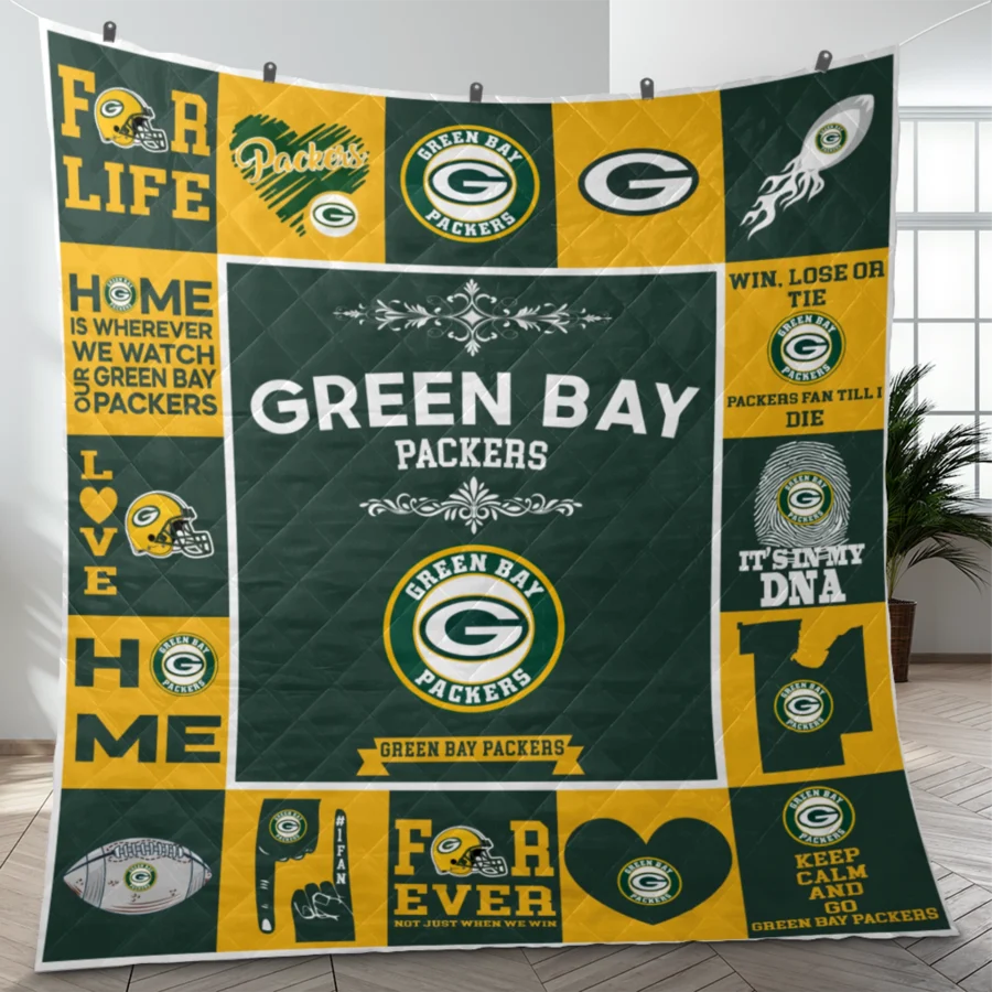 Green Bay Packers Fan Pride Quilt Blanket - Image 2