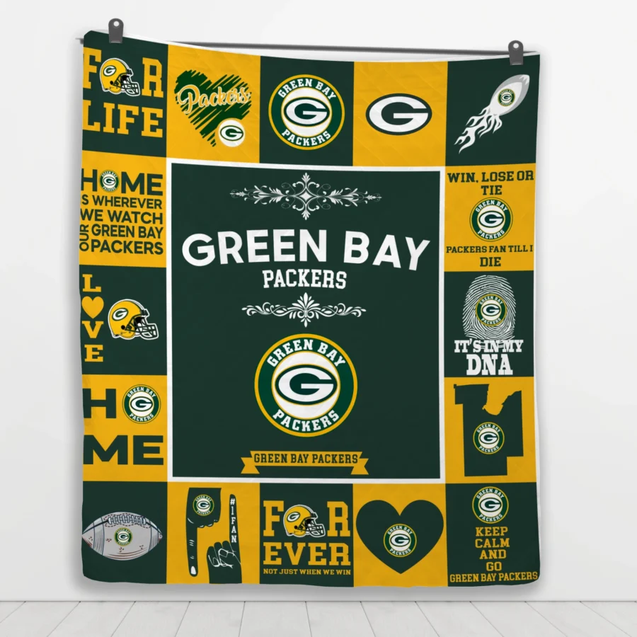 Green Bay Packers Fan Pride Quilt Blanket - Image 3